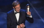 Jürgen Klopp désigné entraîneur de l'année 2019 par la Fifa lors du gala de Milan, le 23 septembre 2019
