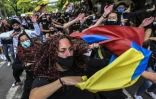 Des manifestants Ă Medellin, en Colombie, le 3 mai 2021