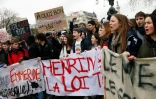 Manifestation d'étudiants place de la Nation le 31 mars 2016 à Paris 