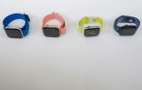 Les modèles Apple Watch Series 11  présentés lors de l'événement "Awe-Dropping" au Steve Jobs Theater ,sur le campus d'Apple Park à Cupertino, en Californie, le 9 septembre 2025