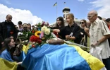 Les funérailles du soldat Roman Ratushny tué au combat, le 18 juin 2022 à Kiev