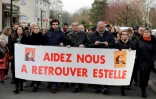 Une marche silencieuse en mémoire d'Estelle Mouzin, le 13 janvier 2018 à Guermantes (Seine-et-Marne)
