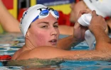Charlotte Bonnet à l'issue de sa demi-finale du 200m libre aux Européennes de Glasgow, le 5 août 2018.