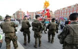 Des militaires à Nice pour assurer la sécurité lors du carnaval annuel, le 11 février 2017 