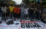Appel à boycotter les produits chinois, le 18 juin 2020 à Calcutta, en Inde