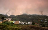 Des incendies en cours à La Matanza, sur l'île de Tenerife dans l'archipel espagnol des Canaries, le 19 août 2023