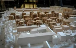 La maquette du village olympique des Jeux de Paris-2024, le 22 novembre 2019 à Paris
