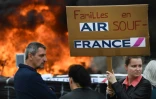 Manifestation de salariés de Hop!, la filiale à bas coûts de Air France, à Morlaix (Bretagne), le 8 juillet 2020