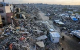 Dans les ruines de Beit Lahia, dans le nord de la bande de Gaza, le 4 mars 2025