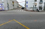 Les lieux d'un accident mortel entre un scooter et un véhicule à la suite d'un refus d'obtempérer, selon la police, le 6 août 2023 à Limoges