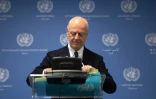 Staffan de Mistura, l'émissaire de l'ONU pour la Syrie, à Vienne, le 27 janvier 2018