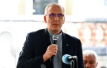 Gustavo Eduardo Agin, supérieur général des frères de Bétharram, fait une déclaration lors de la remise du rapport de la commission d'enquête de la FIJD sur le collège catholique "Le Beau Rameau" à Lestelle-Betharram, le 20 juin 2026 dans les Pyrénées-Atlantiques
