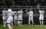 Les joueurs d'Amiens lors du match de Ligue 1 face au Paris-SG, au stade de la Licorne, le 15 février 2020
