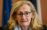 La ministre de l'Education, Nicole Belloubet, le 18 mars 2024 à Chenove en Côte d'Or