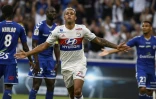 L'attaquant dominicain Mariano Diaz après avoir marqué pour l'OL contre Strasbourg, le 5 août 2017 à Lyon