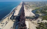 Une marée humaine se dirige vers le nord de la bande de Gaza après avoir traversé le couloir de Netzarim, le 27 janvier 2025