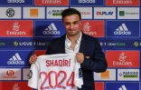 L'attaquant suisse Xherdan Shaqiri lors de sa présentation à Lyon le 25 août 2021