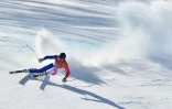 Le Français Blaise Giezendanner  lors du super-G aux JO, le 16 février 2018 à Pyeongchang