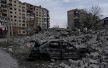 Photo prise le 25 mars 2025 et publiée le 26 par le service de presse de la 93e brigade mécanisée des forces terrestres ukrainiennes montrant une vue de la ville de Pokrovsk, sur la ligne de front, en Ukraine