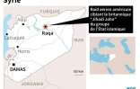 Carte situant Raqa où l'armée américaine a mené un raid jeudi visant "Jihadi John" du groupe de l'Etat islamique