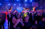 Des partisans de l'AfD lors d'un meeting électoral à Halle, en Allemagne, le 25 janvier 2025