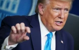 Le président américain Donald Trump lors du briefing quotidien à la Maison blanche à Washington sur le coronavirus aux Etats-Unis, le 7 avril 2020
