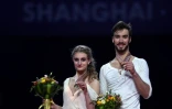 Gabriella Papadakis et Guillaume Cizeron, champions du monde de danse sur glace, le 27 mars 2015 à Shanghaï