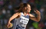 La discobole Mélina Robert-Michon aux Mondiaux d'athlétisme de Eugene, dans l'Oregon, le 20 juillet 2022 