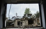 Des maisons détruites par des bombardements sur Stepanakert, le 6 octobre 2020 dans le Haut-Karabakh