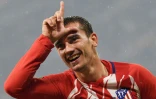 Antoine Griezmann sous le maillot de l'Atletico Madrid en finale de l'Europa League contre Marseille, le 16 mai 2018 à Décines-Charpieu, près de Lyon 