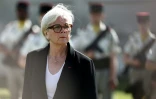 La ministre des Armées Catherine Vautrin le 28 avril 2026 à Suippes dans la Marne