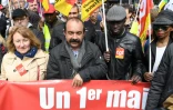 Le secrétaire général de la CGT Philippe Martinez le 1er mai 2018 à Paris 