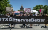 Manifestation pour le droit à l'avortement devant le parlement du Texas à Austin, le 29 mai 2021