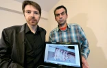 Mauricio Garcia-Pereira et Sebastien Arsac de l'association L214, à Limoges le 3 novembre 2016