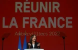 La candidate socialiste à la présidentielle,  Anne Hidalgo, en meeting à Aubervilliers, le 22 janvier 2022