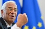 Le président du Conseil européen Antonio Costa s’exprime lors d’un entretien avec l’AFP à Bruxelles le 18 mars 2025

