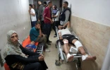 Un blessé palestinien à l'hôpital des martyrs d'Al Aqsa de Deir el-Balah, le 31 mars 2024