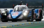 L'Alpine Hypercar N.36 pilotée par le Brésilien Andre Negaro lors des premiers essais libres des 24 Heures du Mans, le 18 août 2021