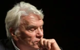 Bernard Tapie, lors d'une conférence à Liège, le 27 septembre 2018  