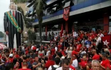 Rassemblement des partisans de Lula devant le siège des métallos de Sao Bernardo do Campo, près de Sao Paulo, le 9 novembre 2019