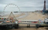 La "plage des plaisirs" de Blackpool (Angleterre), le 9 mars 2021