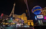 L'hôtel Paris Las Vegas où aura lieu le débat démocrate à Las Vegas, dans le Nevada, le 18 février 2020 