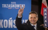 Le maire de Varsovie Rafal Trzaskowski, le 11 avril 2025, à Konskie, en Pologne