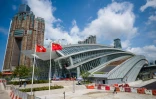 La gare de West Kowloon d'oĂą partent les trains Ă grande vitesse pour la Chine continentale, le 10 septembre 2018 Ă Hong Kong