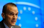 Travis Tygart, directeur exécutif de l'Usada (agence américaine anti-dopage), lors d'une conférence de presse à Bruxelles, le 17 mai 2013