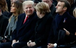 Le président américdain Donald Trump et la chancelière allemande Angela Merkel parmi les chefs d'Etat réunis à Paris pour le Centenaire de l'Armistice, le 11 novembre 2018