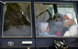 Des écolières dans un bus à Kandahar, le 24 mars 2022