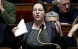 La présidente des députés écologistes Cyrielle Chatelain le 8 novembre 2025 à l'Assemblée nationale à Paris