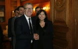 Le bourgmestre de Bruxelles, Yvan Mayeur (g), et la maire de Paris, Anne Hidalgo, le 29 mars 2016, avant leur intervention devant le Conseil de Paris