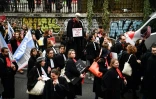 Manifestation d'avocats contre la réforme des retraites, à Paris le 3 février 2020